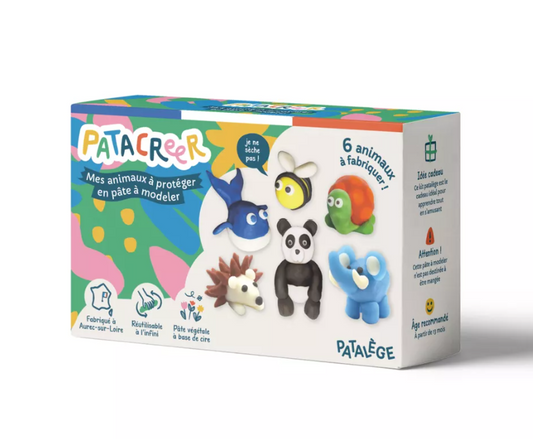 Pâte à modeler Mes Animaux à Protéger en Pâte à Jouer Réutilisable