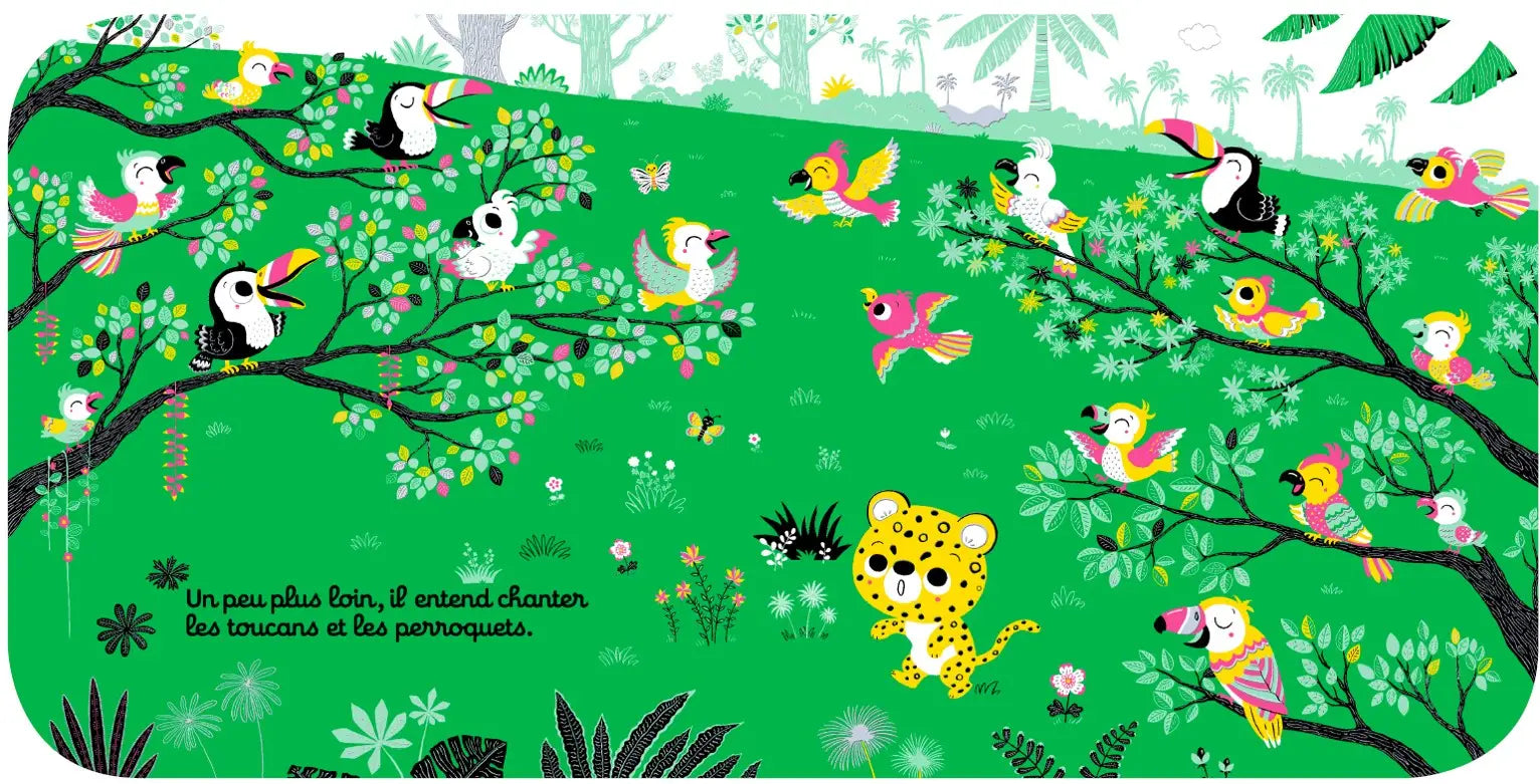 Regarde dans la jungle - Livre d'éveil à toucher pour les bébés, dès 6 mois