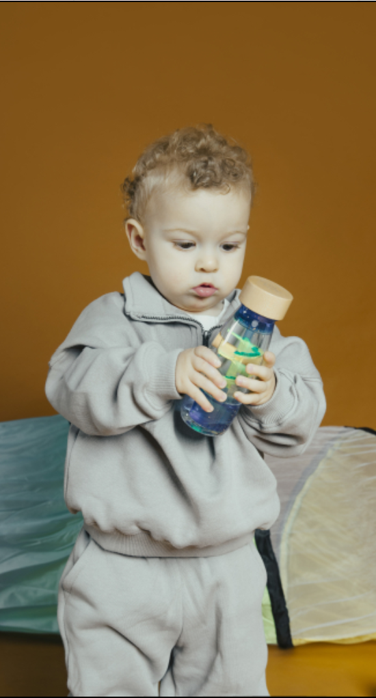 Bouteille sensoriel Spirale bleu - Petit boum
