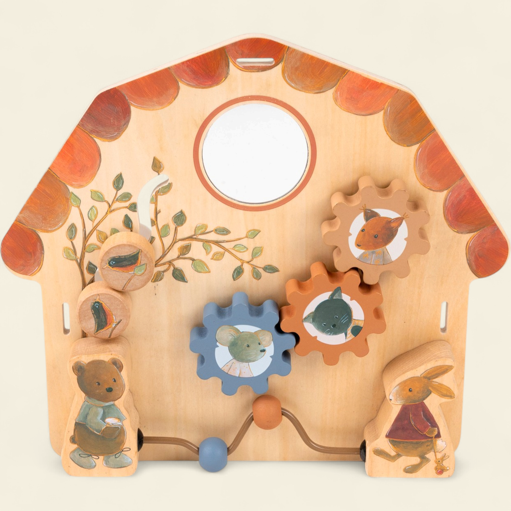 Tableau d’activités bébé en bois – Egmont – Dès 10 mois